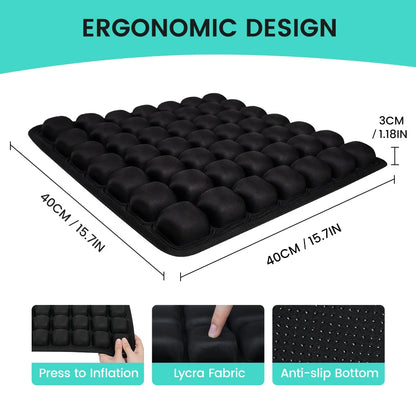 1pc 3D Ergonomic Chair Cushion For Long Sitting, Office Chair Car Seat Cushion, Adjustable Inflatable Cushion