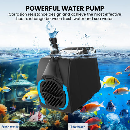 1/2 HP Aquarium Water Chiller 132 Gallon Fish Tank Ice Bath Chiller for Cold Plunge Hydroponics Fish Tank Temperature Control