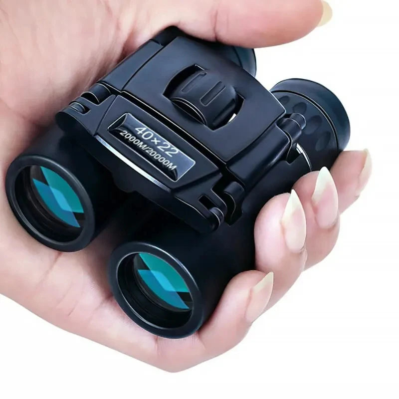 40x22 HD Binoculars with BAK4 FMC, Folding Mini Telescope with 2000M Long Range, Ideal for Hunting, Sports, Camping & Travel