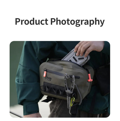 LINNHUE Fishing Tackle Waterproof Bag Outdoor Waist Fanny Pack Capacity Crossbody Bag Fishing Lures Line Box Storage Accessories