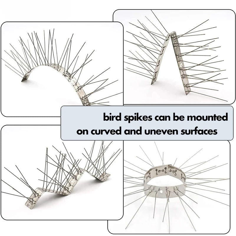 Bird Spikes Repellent Supplies Against Pigeons Crows Repeller Outdoor Defense Scare Birds Garden Scarecaper Outside Anti Gadgets