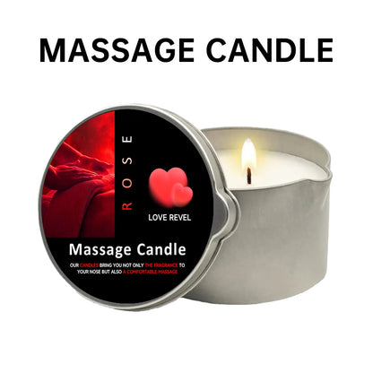 Massage Oil Candle Jasmine 2oz Aromatherapy Candles with Soy Wax Moisturizing - Christmas Home Decoration Candle Holders Gift