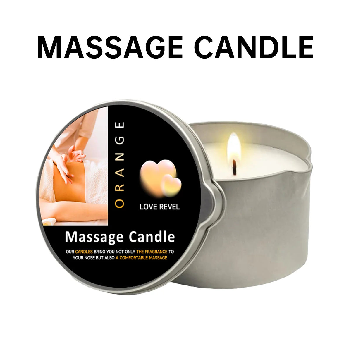 Massage Oil Candle Jasmine 2oz Aromatherapy Candles with Soy Wax Moisturizing - Christmas Home Decoration Candle Holders Gift