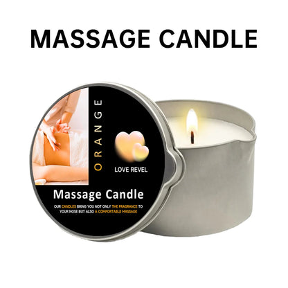 Massage Oil Candle Jasmine 2oz Aromatherapy Candles with Soy Wax Moisturizing - Christmas Home Decoration Candle Holders Gift