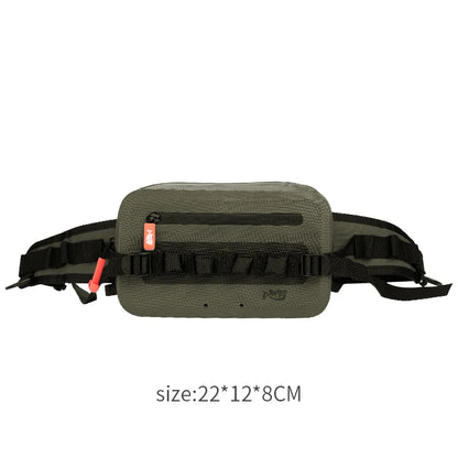 LINNHUE Fishing Tackle Waterproof Bag Outdoor Waist Fanny Pack Capacity Crossbody Bag Fishing Lures Line Box Storage Accessories