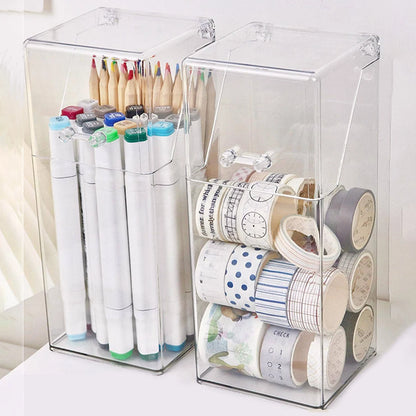 1pc makeup brush storage box, simple and transparent multifunctional makeup brush storage rack, simple, durable and practical