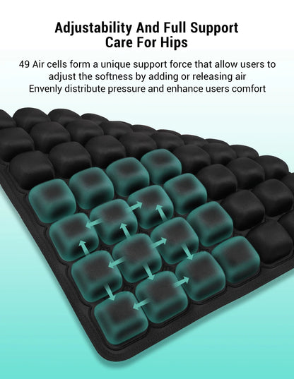 1pc 3D Ergonomic Chair Cushion For Long Sitting, Office Chair Car Seat Cushion, Adjustable Inflatable Cushion