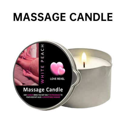Massage Oil Candle Jasmine 2oz Aromatherapy Candles with Soy Wax Moisturizing - Christmas Home Decoration Candle Holders Gift
