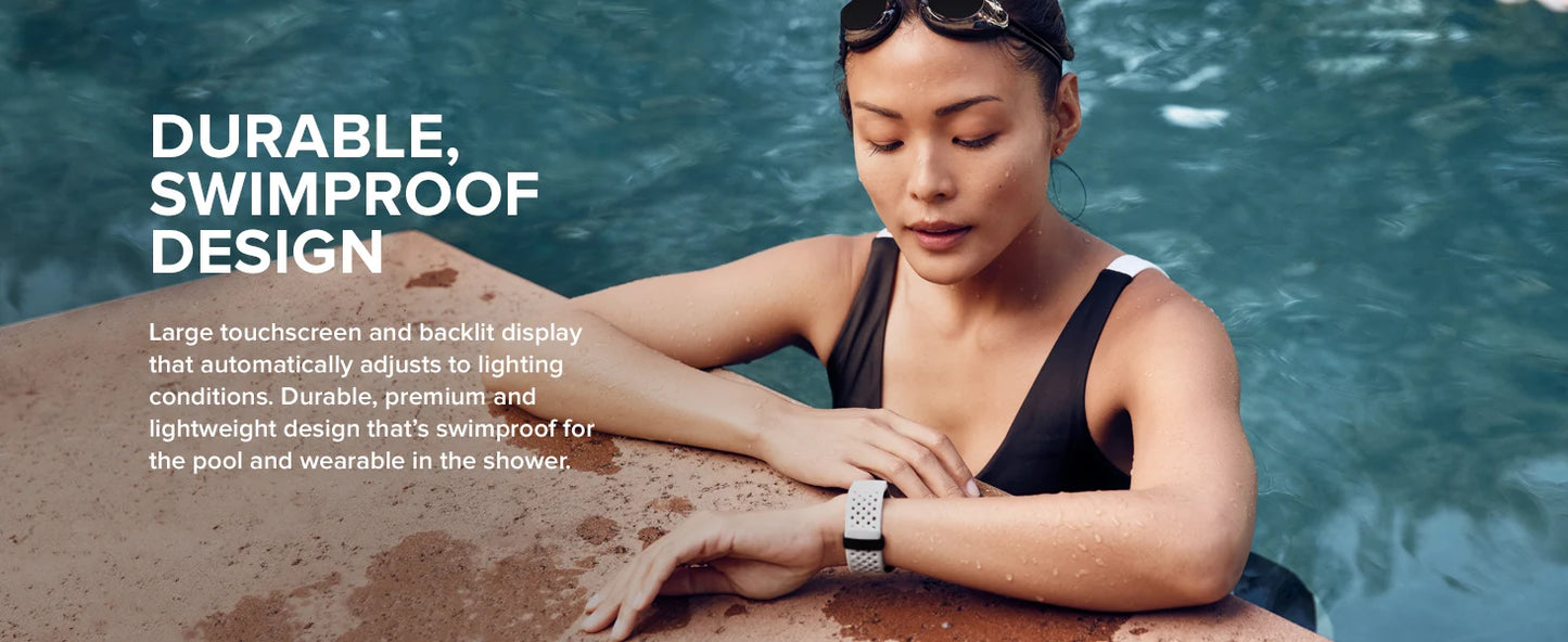 Fitbit Charge 3 Fitness Tracker Smart Watch Heart Rate Monitor Sleep Steps Exercise Waterproof Band for Men Women Health Sports