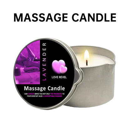 Massage Oil Candle Jasmine 2oz Aromatherapy Candles with Soy Wax Moisturizing - Christmas Home Decoration Candle Holders Gift