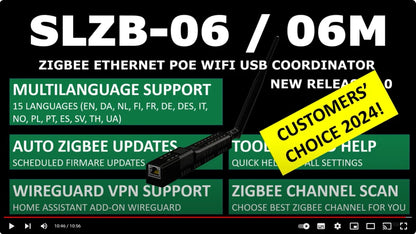 SMLIGHT SLZB-06/M/P7 Zigbee 3.0 to Ethernet,USB,and WiFi gateway coordinator with PoE,works with Zigbee2MQTT,Home Assistant,ZHA