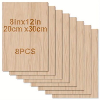 4/8/12/24/48 pieces of wood for crafts - 20*30 cm - 2 mm thick plywood with smooth surface - laser cut square panels