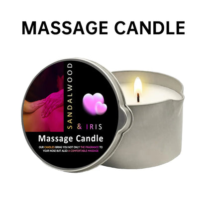 Massage Oil Candle Jasmine 2oz Aromatherapy Candles with Soy Wax Moisturizing - Christmas Home Decoration Candle Holders Gift