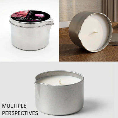 Massage Oil Candle Jasmine 2oz Aromatherapy Candles with Soy Wax Moisturizing - Christmas Home Decoration Candle Holders Gift
