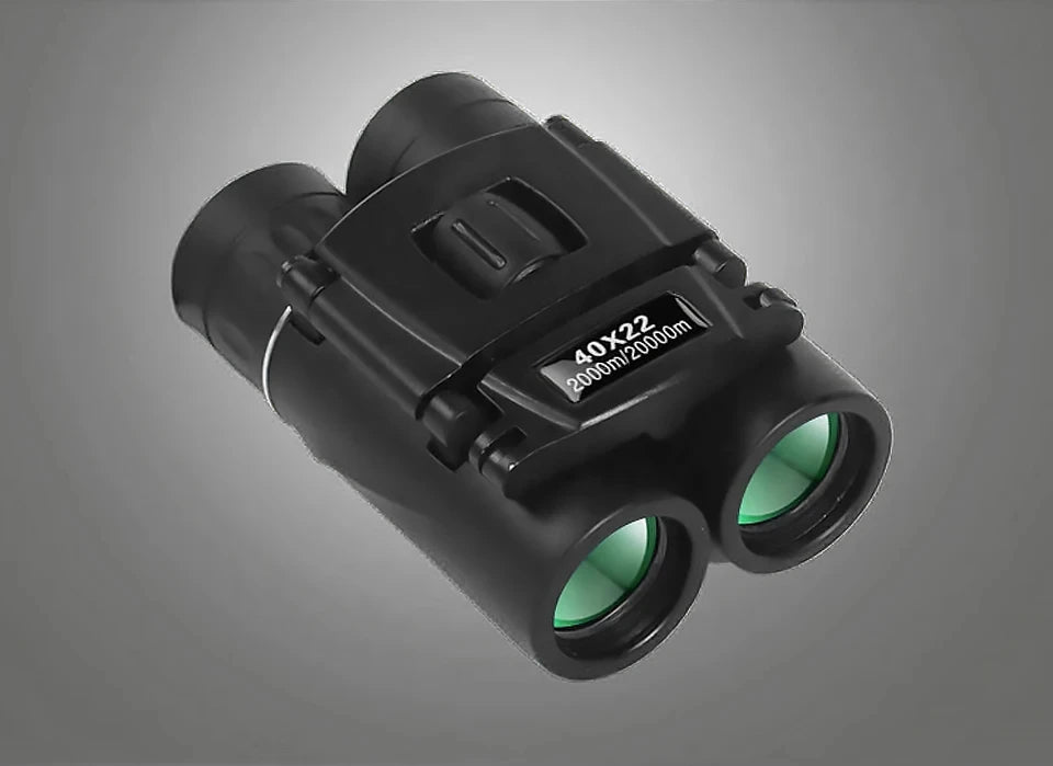 40x22 HD Binoculars with BAK4 FMC, Folding Mini Telescope with 2000M Long Range, Ideal for Hunting, Sports, Camping & Travel