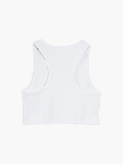 Cotton Blends Cropped Strappy Top