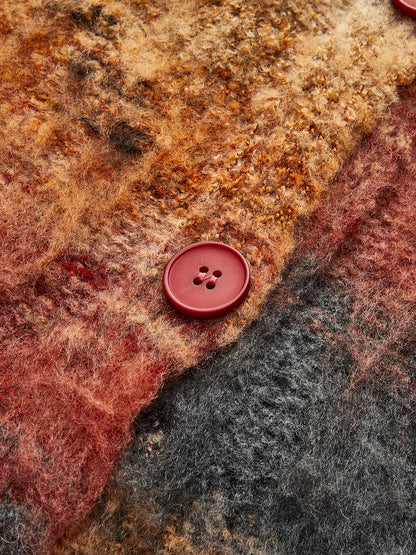 V-Neck Ombre Oversized Cardigan