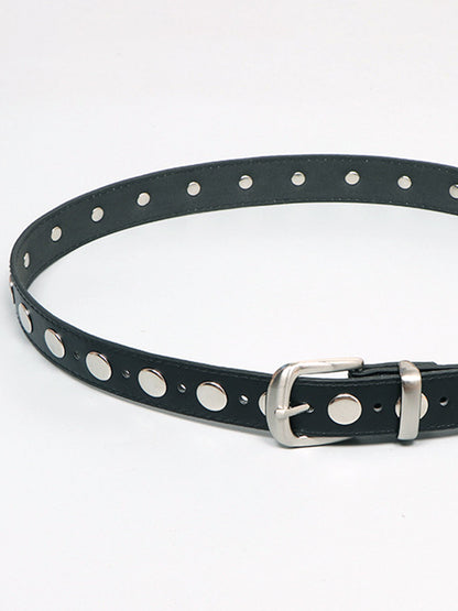 Soft-Buckle Studded Belt