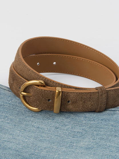 Soft-Buckle Leather Belt