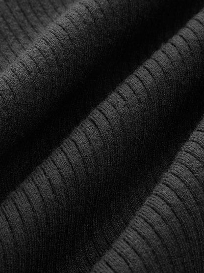 Ribbed Contrast Cuff Sweater
