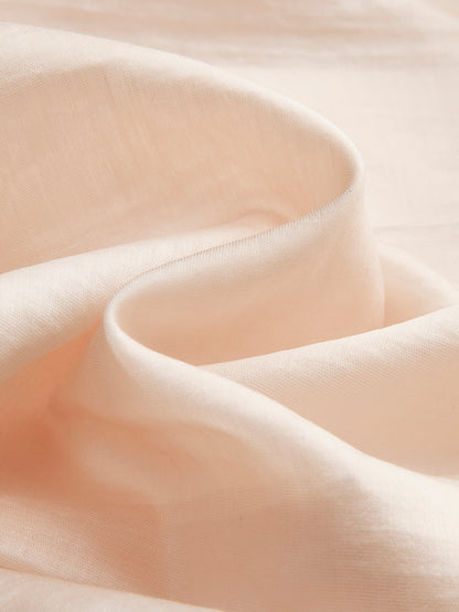 Semi-Sheer Chiffon V-Neck Ruched Blouse
