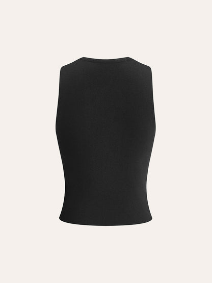 Decor Button Knot-Detail Top