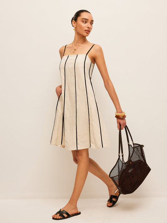 Cotton & Linen Striped Dress