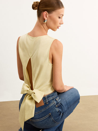 Tie-Back Bow Tank Top