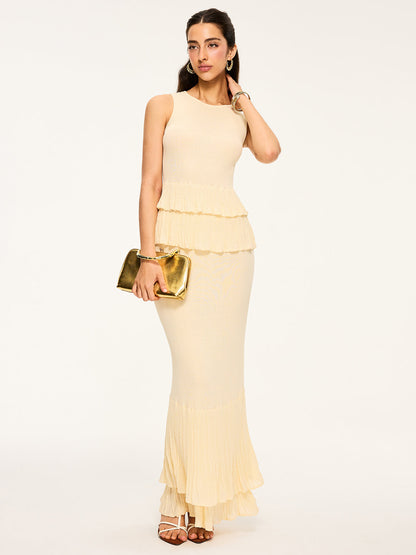 Knit Ruffle Sleeveless Top