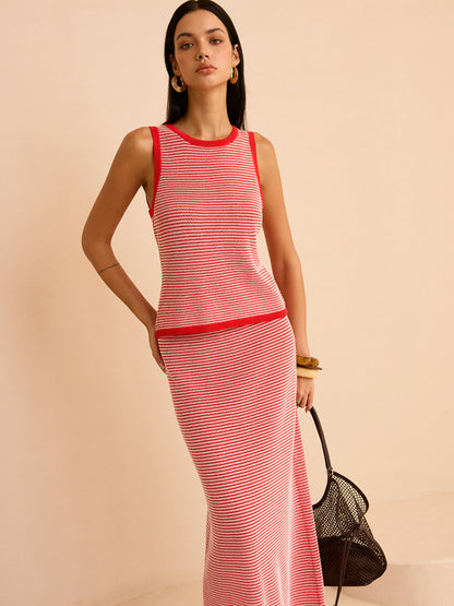 Striped Knit Sweater Co-ords Set