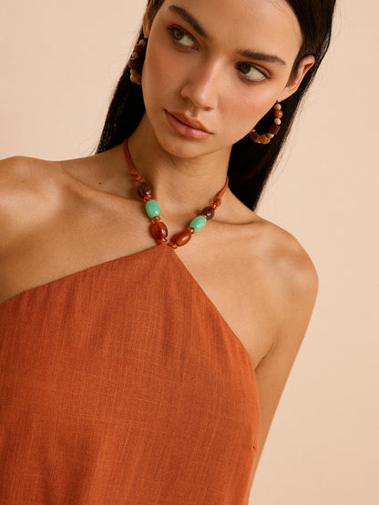 Linen & Cotton Halter Top