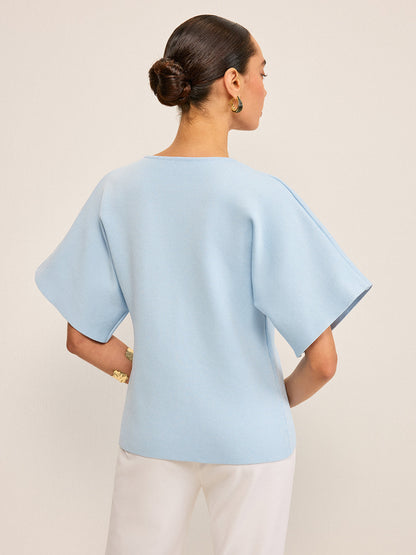 V-Neck Button Knit Cardigan