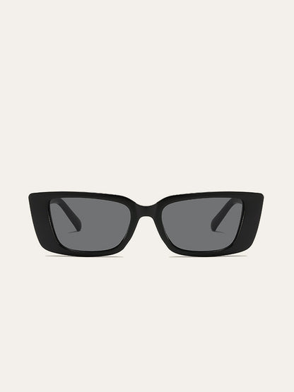 Rectangular Sunglasses with Gold Decorative Hinges