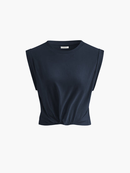Cotton Knotted T-Shirt