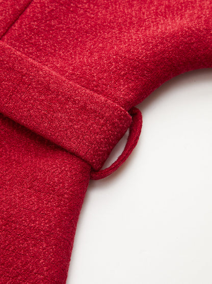 Tweed Belted Cap Sleeve Vest
