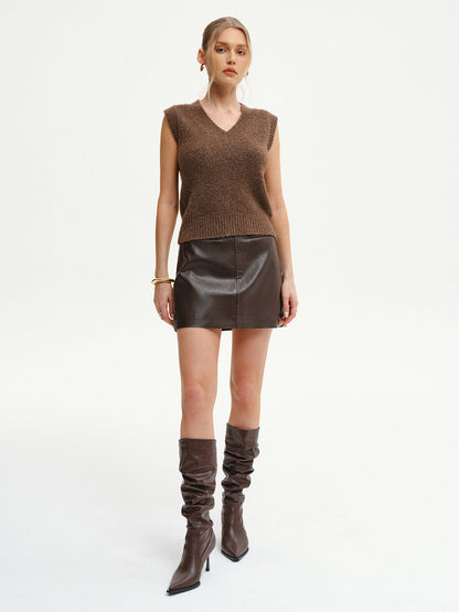 Wool-Blend V-Neck Sweater Vest