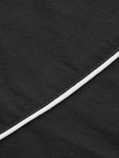 Contrast Waistband Drawstring Wide-Leg Pants