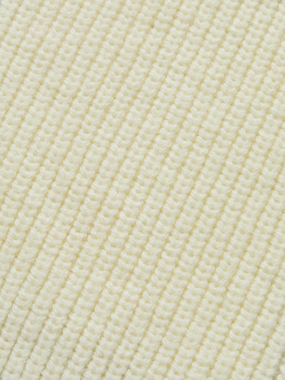 Checkered Wool Blend Polo Knit Top