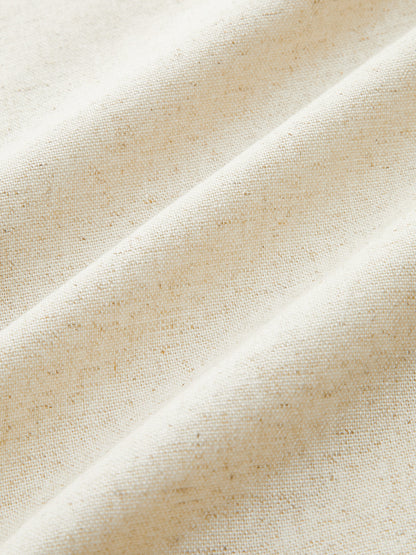 Cotton & Linen Belted Button Mini Dress