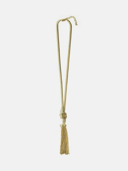 Tassel Knot Long Necklace