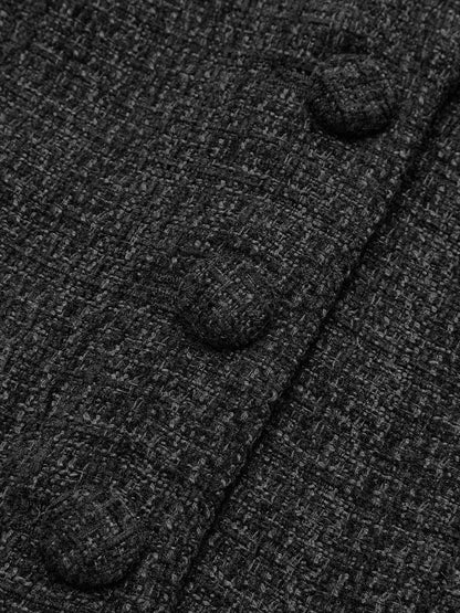 Tweed Fitted Lapel Blazer