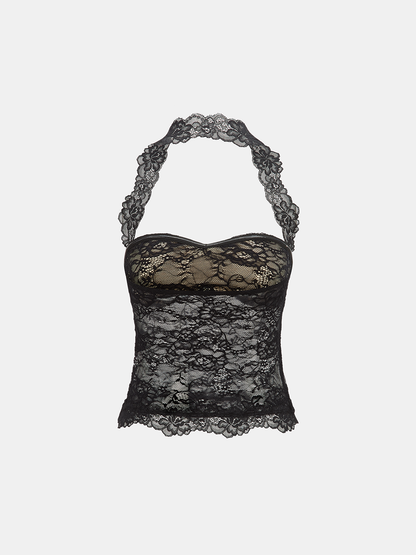 Lace Halter Neck Top
