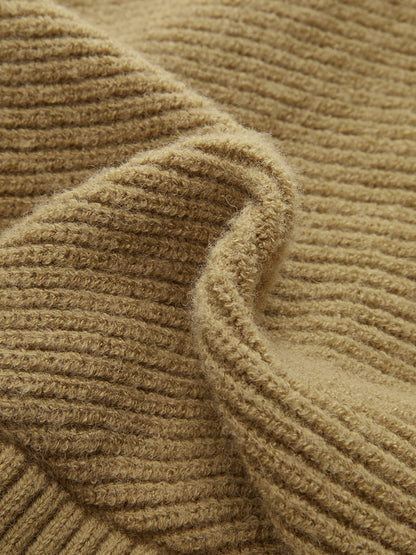 Collared Cut-Out Cross-Front Sweater
