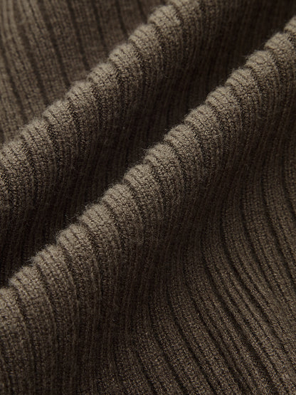 Metal Button Ribbed Cardigan