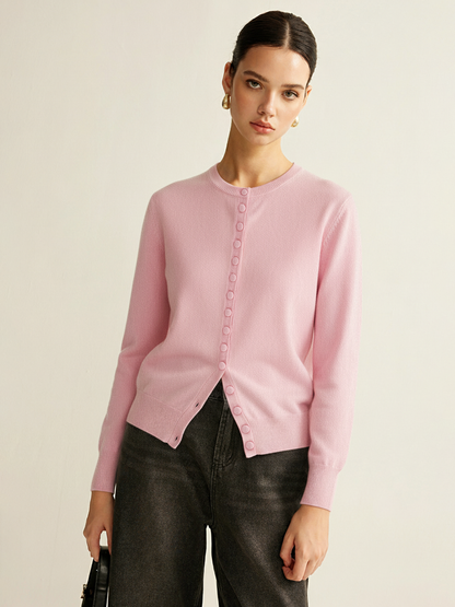 Button Front Knit Cardigan