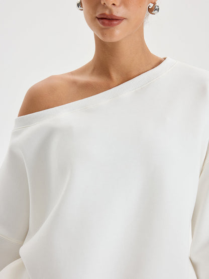 Off-Shoulder Oversized Sweatshirt