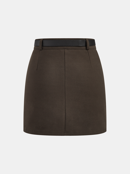 Mini Skirt with Decorative Belt