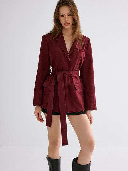 Minimal Belted Blazer