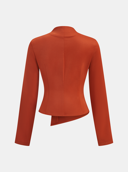 V-Neck Asymmetric Blouse