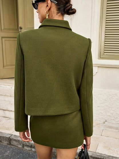 Collared Button Front Jacket